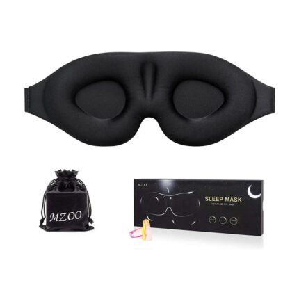 MZOO Sleep Eye Mask for Men Women, 3D Contoured Mask